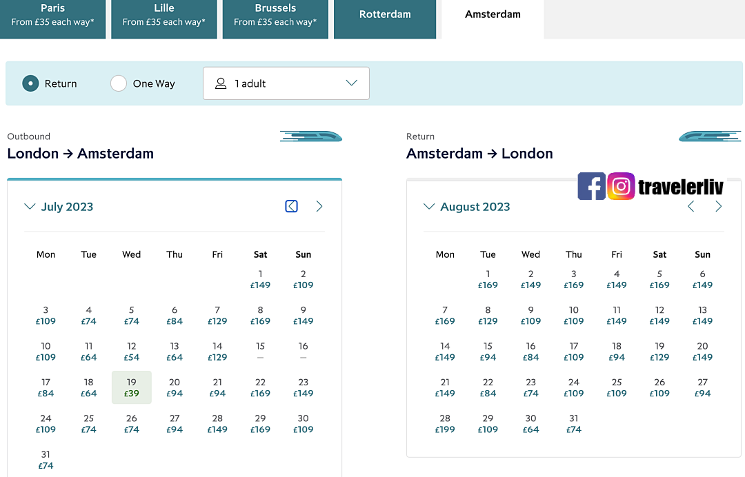 [歐洲車票] 2023歐洲之星夏季特惠．倫敦到巴黎、布魯塞爾、鹿特丹跟阿姆斯特丹最低 £35起 @莉芙小姐愛旅遊