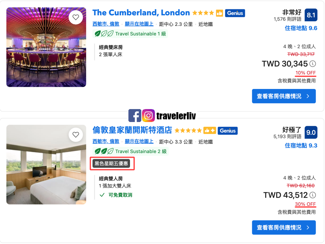 黑五訂房65折] 2024 Booking 黑色星期五促銷，全球飯店旅館65折起(2025年前入住) @莉芙小姐愛旅遊