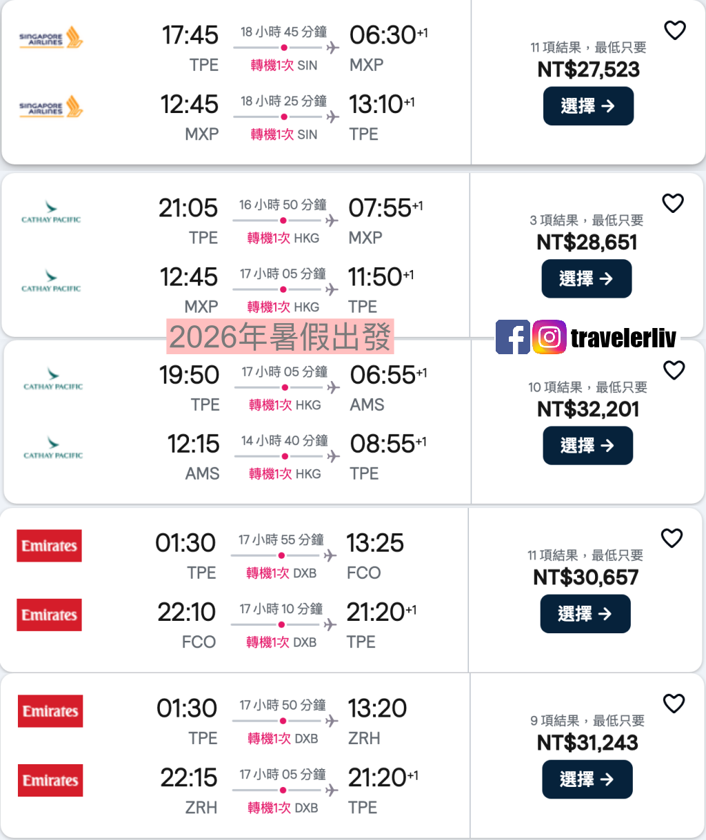 [特惠機票 2025] 全球機票特價優惠整理，便宜機票查詢技巧跟實用機票比價網，出國自助旅行必學 @莉芙小姐愛旅遊